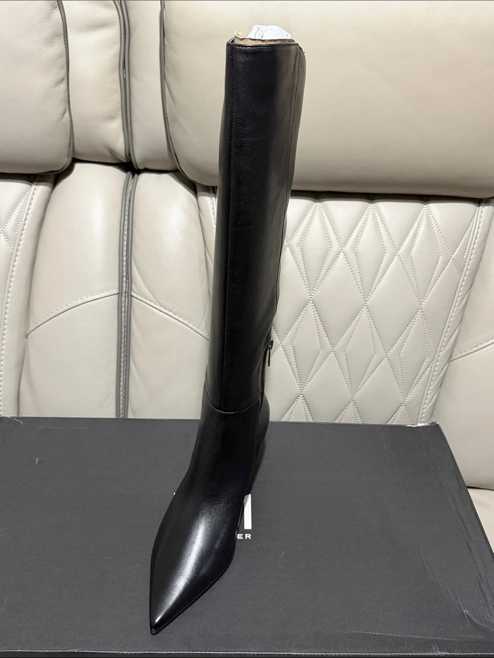 Marc Fisher Esmee Black Over-the-Knee Pointed Boot